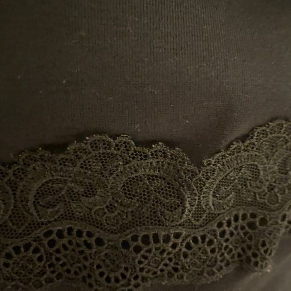 Vintage Rare Hanro Lace Delight Square-Neck Black T-Shirt Size S - Picture 6 of 7